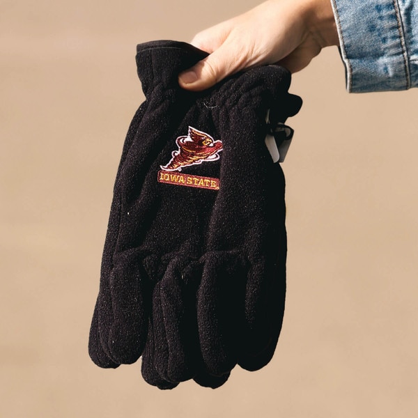 Logo Fit Punching Cy Black Lined Gloves (Sized)